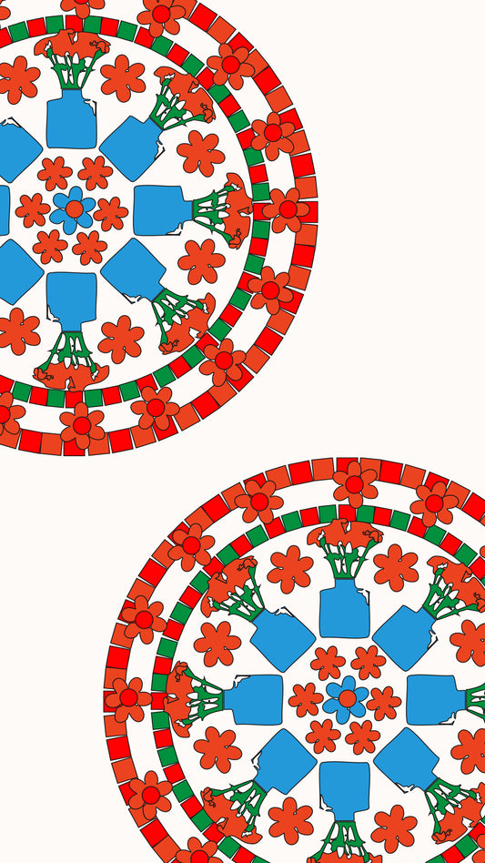 Wallpaper: Floral Pinwheel