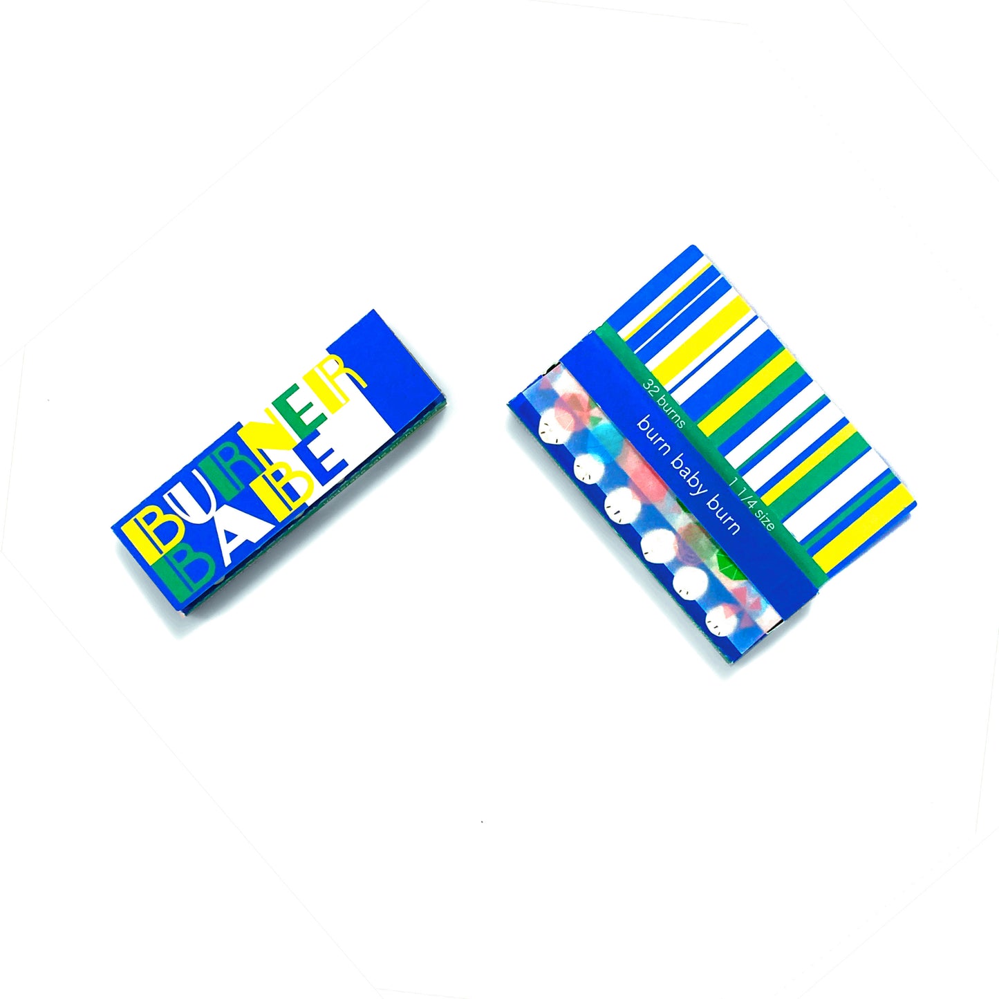Boardwalk papers, set of 10: The Boardwalk Papers: sun umbrella, parasol, beachy rolling papers. These designer rolling papers are girly, pretty, vegan, cute, cool, standard size, high quality, even burn, natural dyes, best tasting, slow burn.