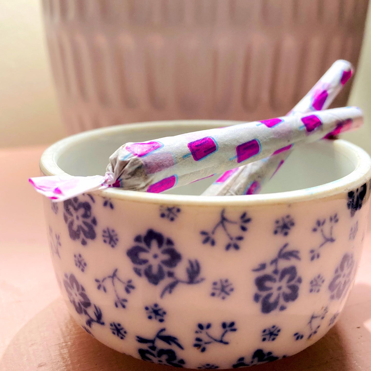 The Chick Lick Papers, set of 10: popsicle patterned rolling papers. These designer rolling papers are girly, pretty, vegan, cute, cool, standard size, high quality, even burn, natural dyes, best tasting, slow burn.