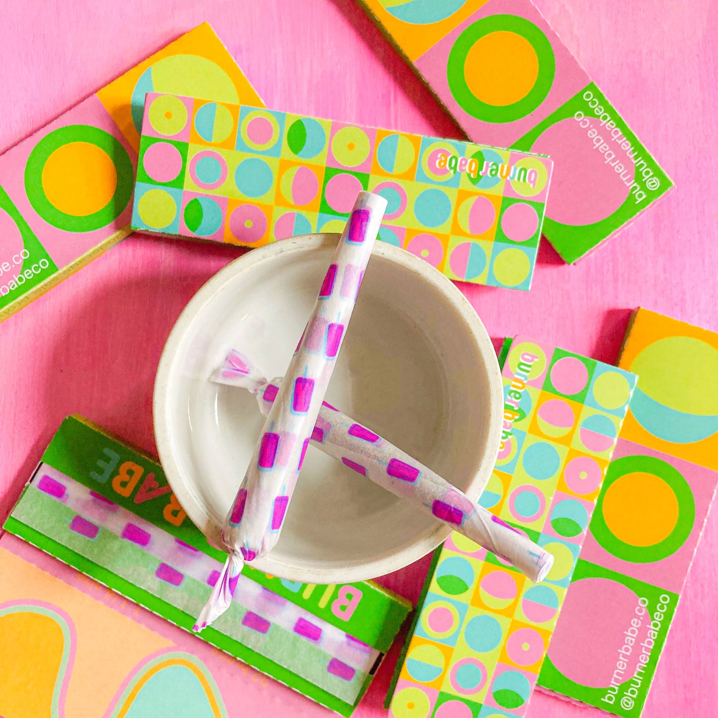 The Chick Lick Papers: popsicle patterned rolling papers. These designer rolling papers are girly, pretty, vegan, cute, cool, standard size, high quality, even burn, natural dyes, best tasting, slow burn.