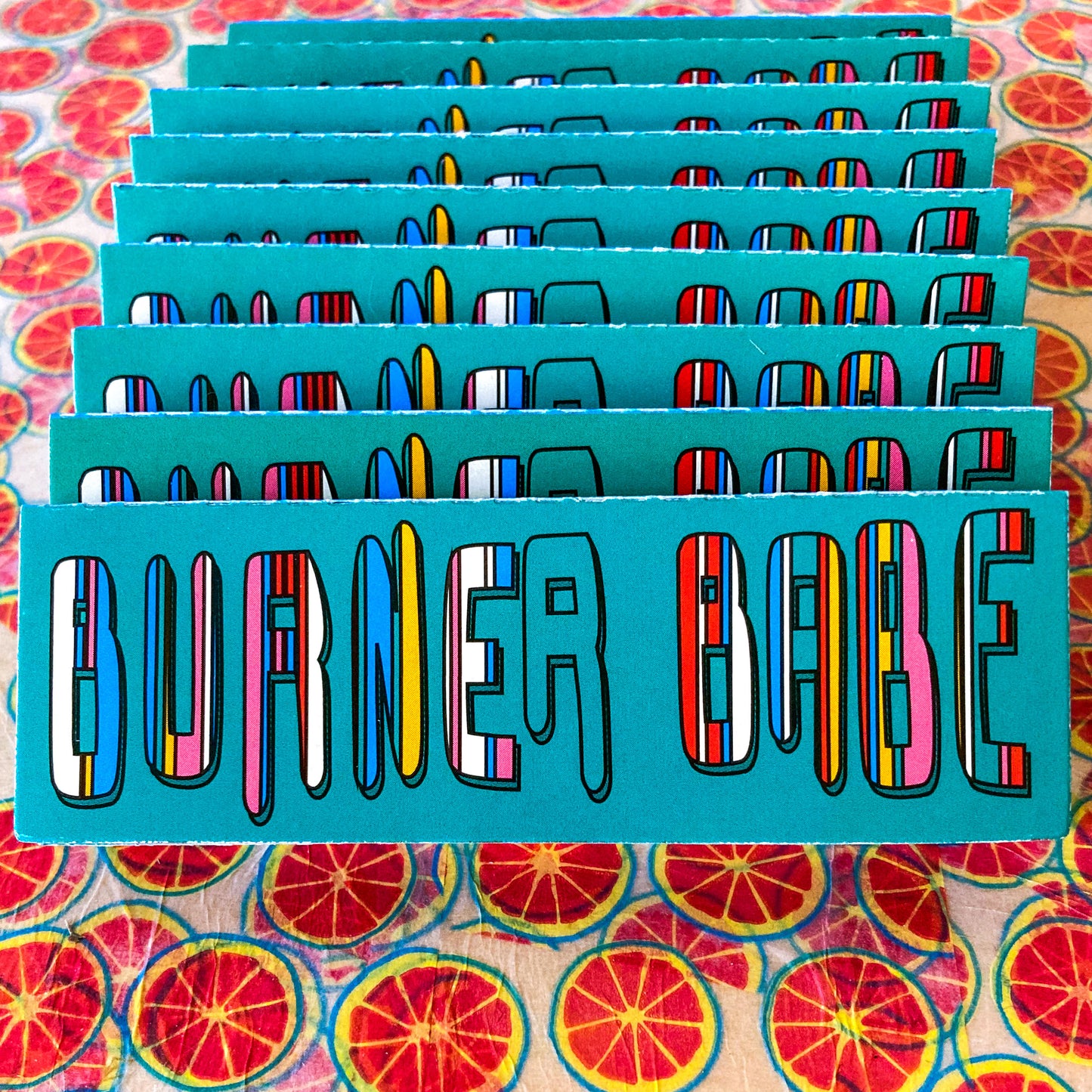 The Citrus Papers, set of 10: Grapefruit fruit printed rolling papers. These designer rolling papers are girly, pretty, vegan, cute, cool, standard size, high quality, even burn, natural dyes, best tasting, slow burn.