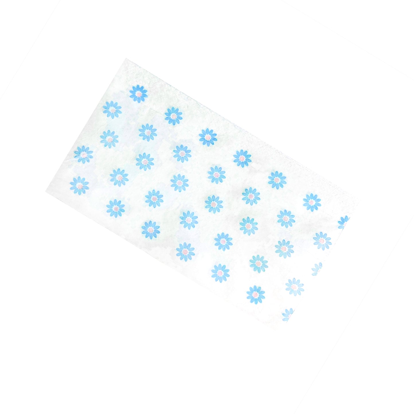 pollyanna papers, set of 10 : blue flower papers. These designer rolling papers are girly, pretty, vegan, cute, cool, standard size, high quality, even burn, natural dyes, best tasting, slow burn.