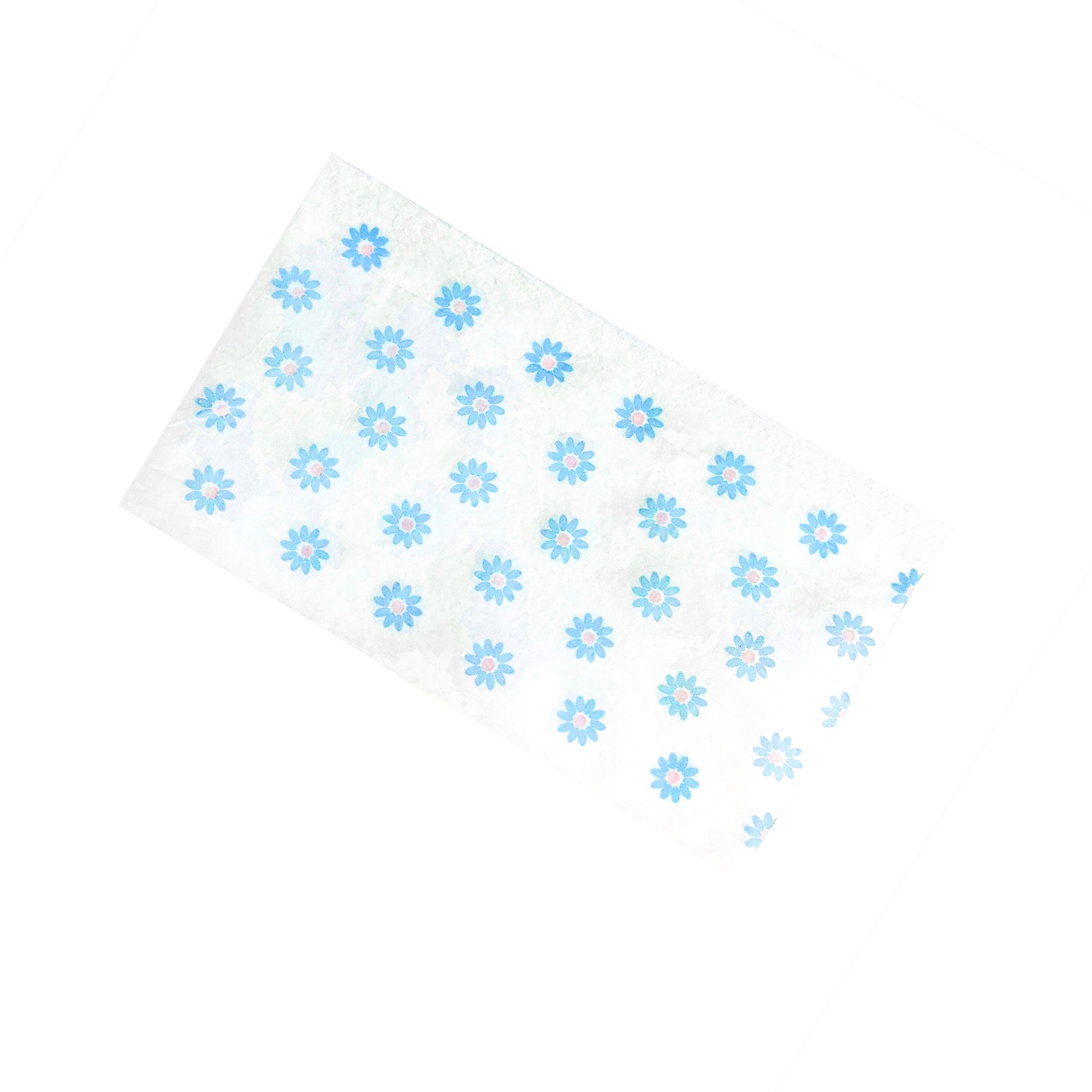 pollyanna papers, set of 10 : blue flower papers. These designer rolling papers are girly, pretty, vegan, cute, cool, standard size, high quality, even burn, natural dyes, best tasting, slow burn.