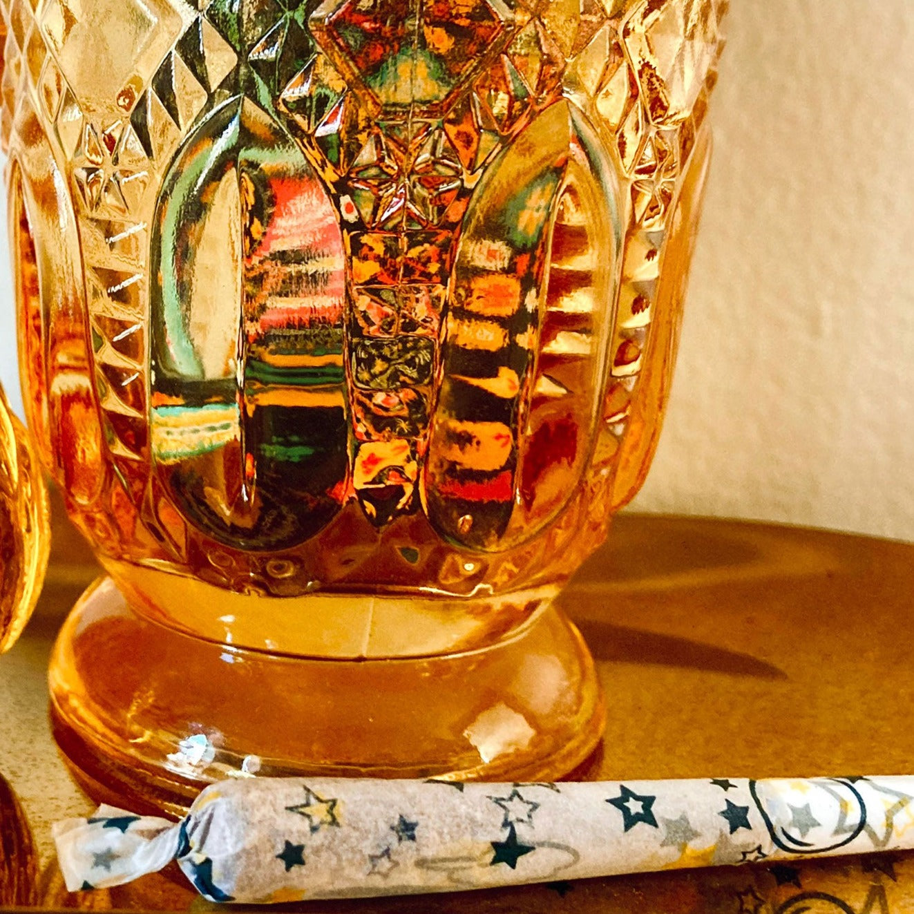 The Starlit Papers, set of 10: star, moon, galaxy patterned rolling papers. These designer rolling papers are girly, pretty, vegan, cute, cool, standard size, high quality, even burn, natural dyes, best tasting, slow burn.