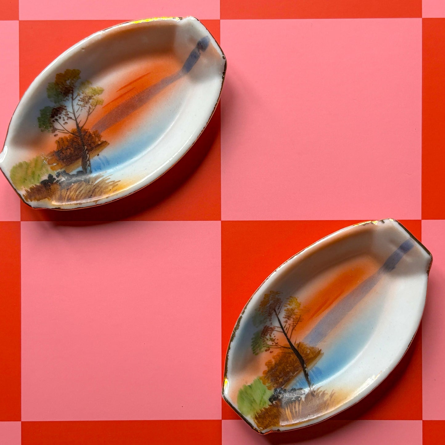 Vintage Sunset Mini Ashtray