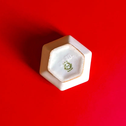 Vintage Mini Hex Ashtray-White