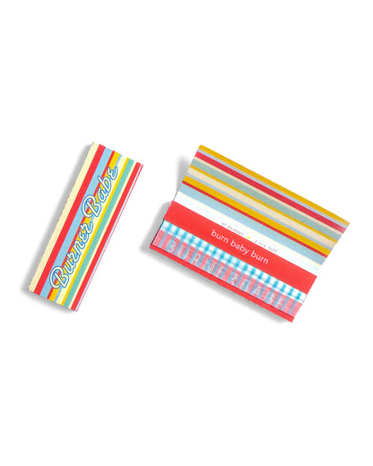 The Classic Rolling Papers, set of 10: blue striped rolling papers. These designer rolling papers are girly, pretty, vegan, cute, cool, standard size, high quality, even burn, natural dyes, best tasting, slow burn.