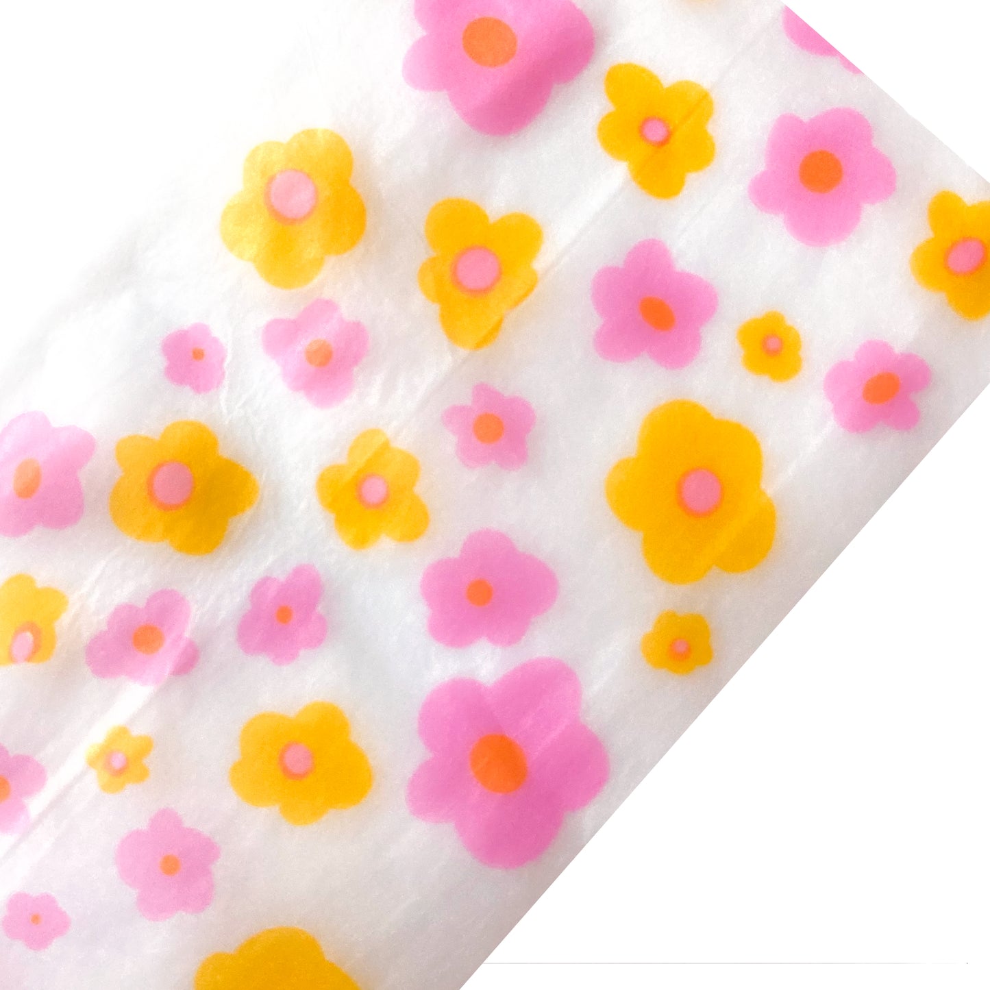The Lucky Papers: purple and orange floral papers. These designer rolling papers are girly, pretty, vegan, cute, cool, standard size, high quality, even burn, natural dyes, best tasting, slow burn.