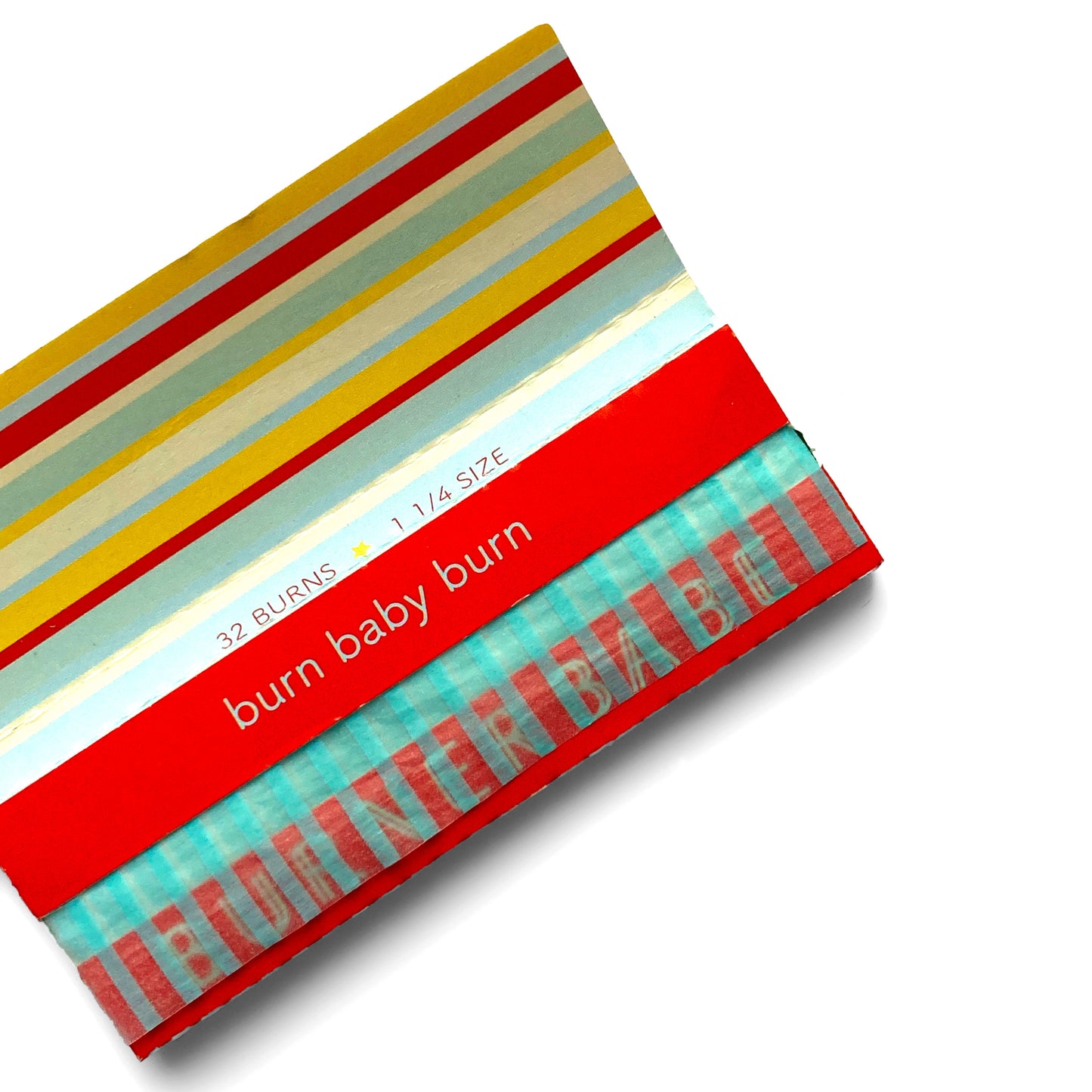 The Classic Rolling Papers: blue striped rolling papers. These designer rolling papers are girly, pretty, vegan, cute, cool, standard size, high quality, even burn, natural dyes, best tasting, slow burn.