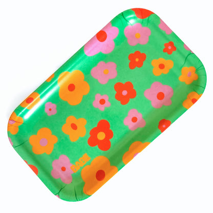 Shop Cute 70s Floral Rolling Tray By Burner Babe- PARA