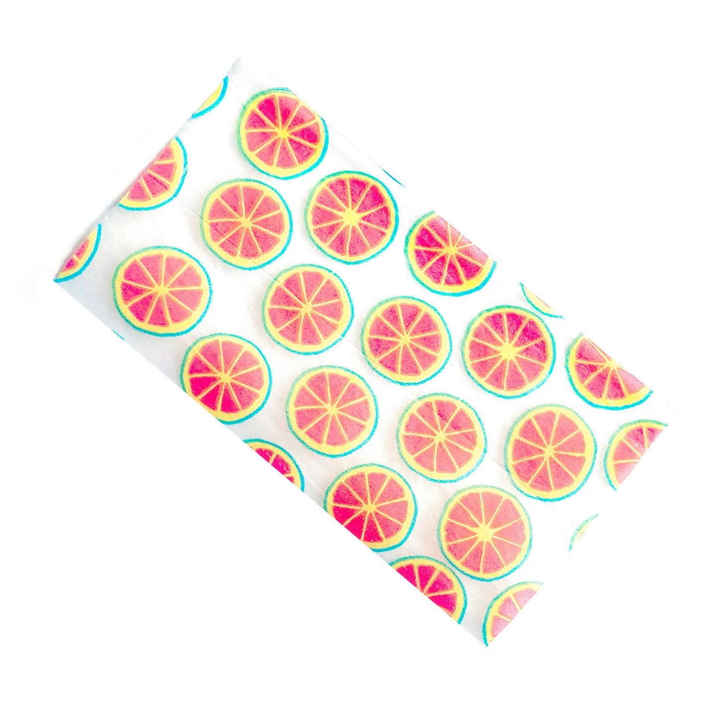 The Citrus Papers, set of 10: Grapefruit fruit printed rolling papers. These designer rolling papers are girly, pretty, vegan, cute, cool, standard size, high quality, even burn, natural dyes, best tasting, slow burn.