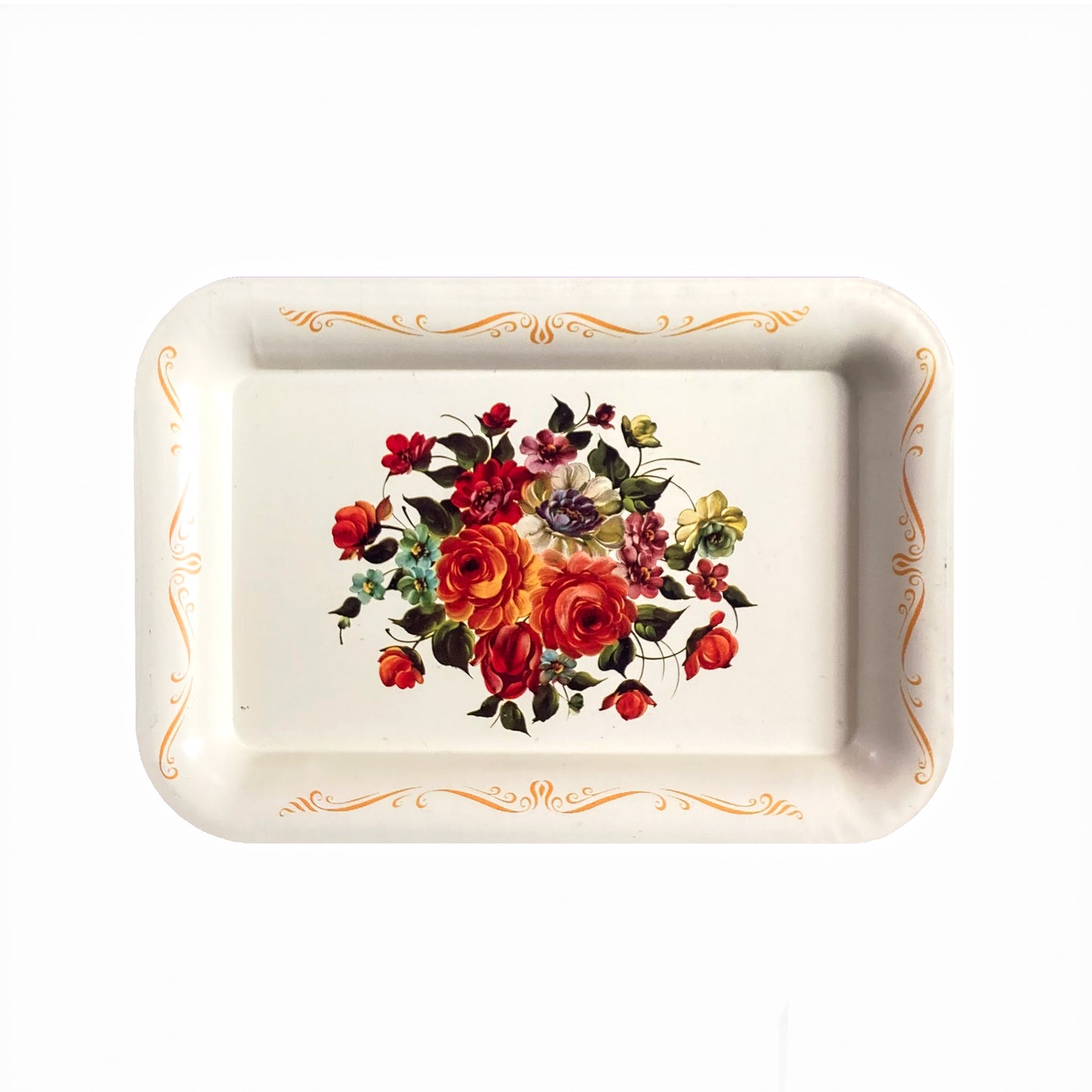 Vintage Floral Tray Cream